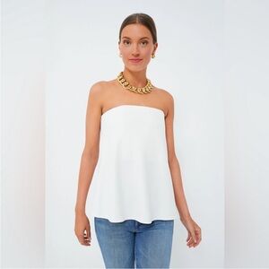 Tuckernuck White Strapless Blouse